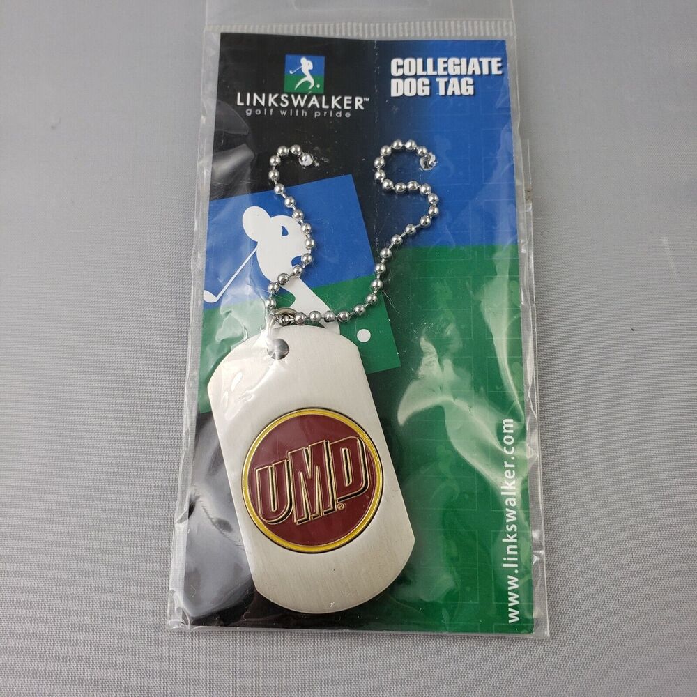 UMD Duluth Bulldogs Dog Tag Necklace Stainless Steel 28"